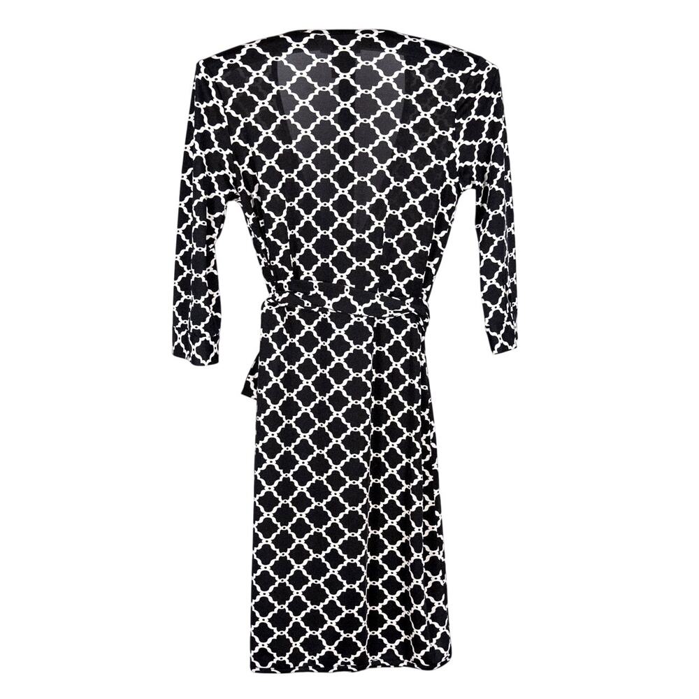 JB Julie Brown Classic Wrap Dress Women's Size SMALL Career Capsule Geometric - Picture 2 of 5